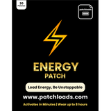 Energy vitamin patch for natural, sustained energy release.