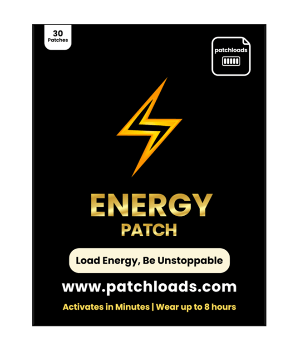 Energy vitamin patch for natural, sustained energy release.
